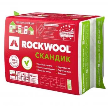 Теплоизоляция ROCKWOOL Эконом кл.100/600/1000. (уп.2,4м2), РФ, 27 плотность