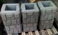  Блок столбовой «Античный камень» размер 40/40/20 серый