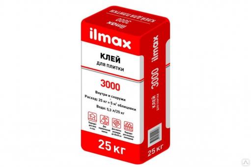 Клей для плитки ilmax3000 25кг