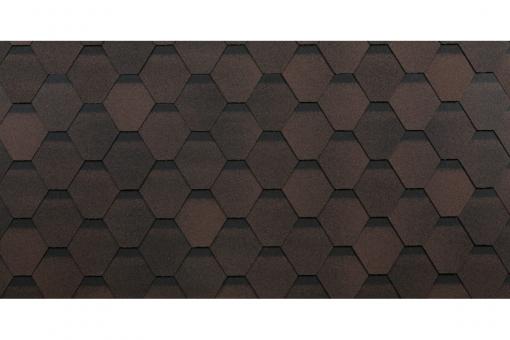 Гибкая черепица Shinglas Оптима коричневый 1000×317×24 см цена за уп.3м2